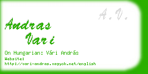 andras vari business card