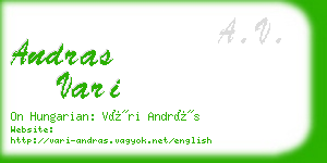 andras vari business card